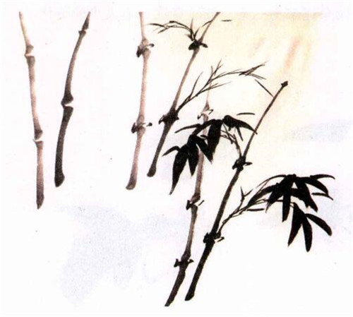 竹子水墨画画法