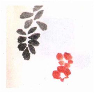 凌霄花水墨画画法步骤二