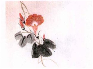 牵牛花水墨画画法步骤三