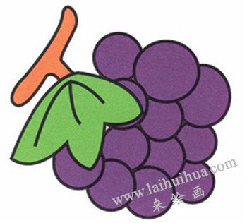 葡萄简笔画画法步骤六