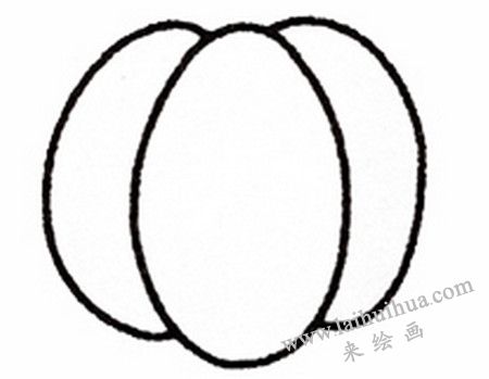 南瓜简笔画画法步骤二