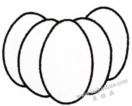南瓜简笔画画法步骤三