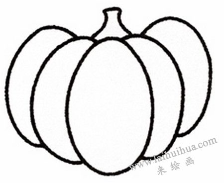 南瓜简笔画画法步骤四