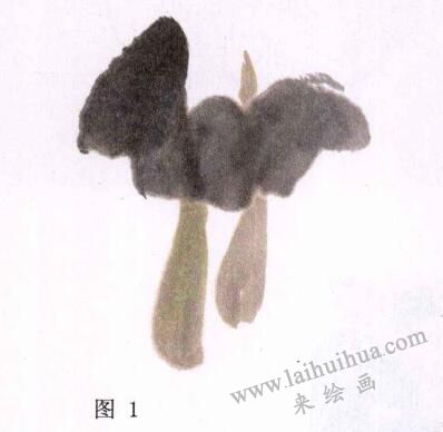 丝瓜水墨画画法步骤一