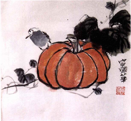 南瓜水墨画画法步骤