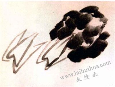 白菜水墨画画法步骤一