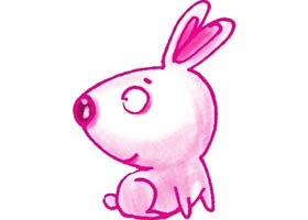 兔子色铅笔简笔画（一）