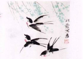 燕子水墨画画法步骤