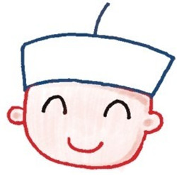 帽子，少数民族简笔画画法步骤二