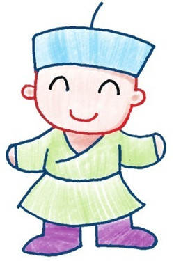 腿，少数民族简笔画画法步骤四