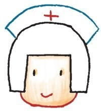 帽子，护士简笔画画法步骤二