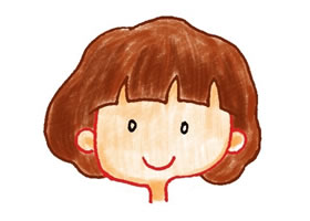 妈妈色铅笔简笔画