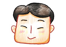 爸爸色铅笔简笔画