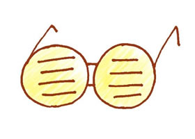 眼镜色铅笔简笔画