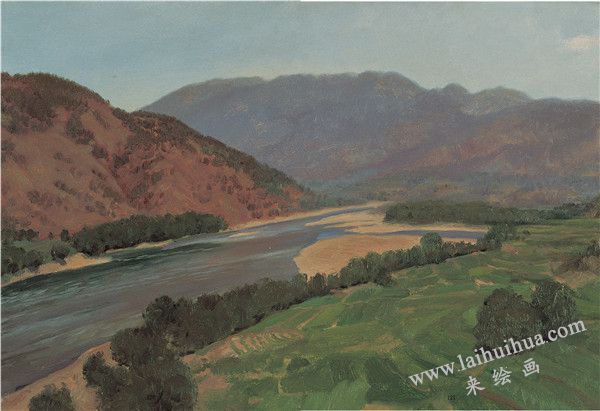 大河　布面油画