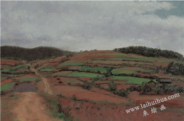 路漫漫　布面油画