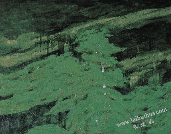 春潮　布面油画