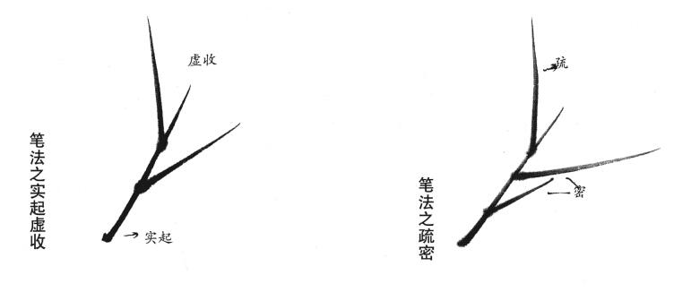 国画竹枝的画法