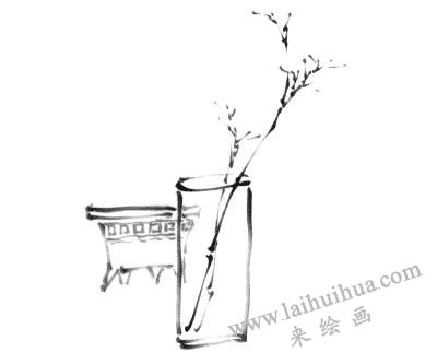 国画竹子画法步骤一：竹子