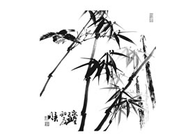国画竹子画法步骤范例二