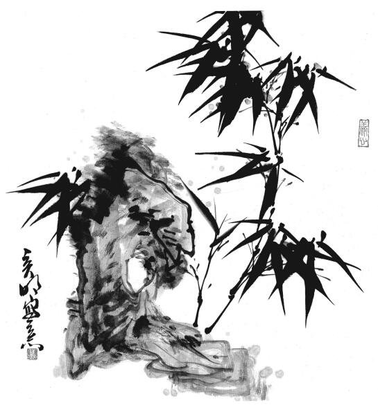 国画竹子画法步骤范例四