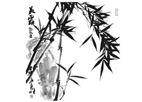 国画竹子画法步骤范例五