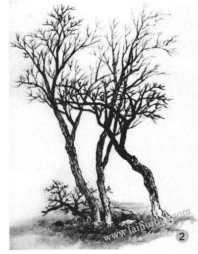 春季杂树画法步骤二