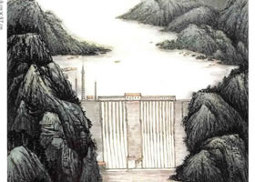 《潘家口水库览胜》山水画