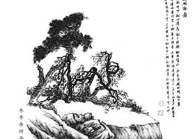 冬季杂树的画法