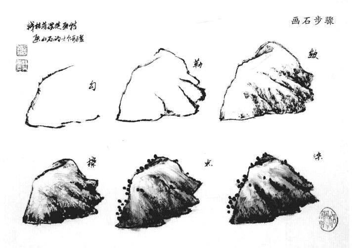 画山石的步骤