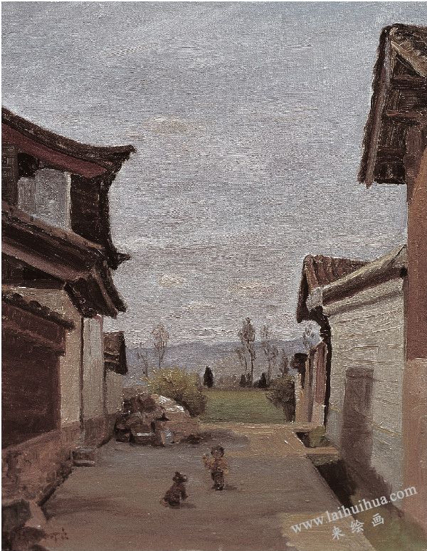 戏狗　布面油画