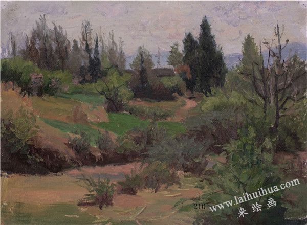 小树林　布面油画