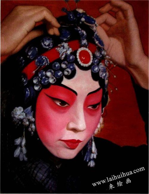 梅兰芳头像油画作画步骤七
