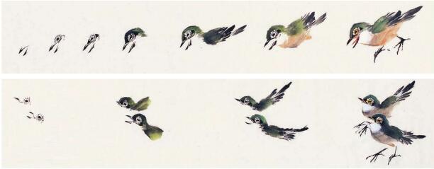 禽鸟国画绣眼步骤画法