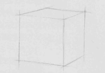 立方体素描画法步骤01   范例一