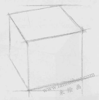 立方体素描画法步骤01   范例二