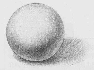 球体素描画法步骤05   范例一