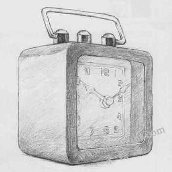 素描闹钟的画法步骤03
