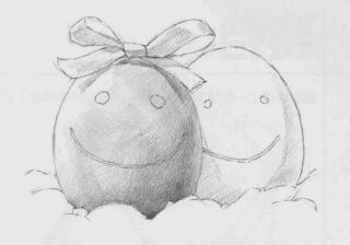 鸡蛋素描画法步骤03