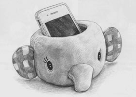 手机托素描