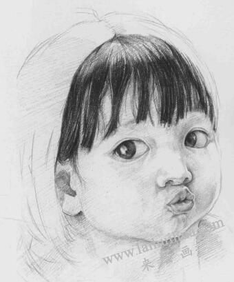 小孩素描画法步骤09