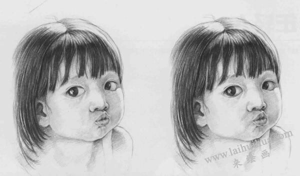 小孩素描画法步骤12