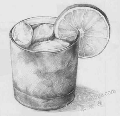 玻璃杯素描画法步骤11