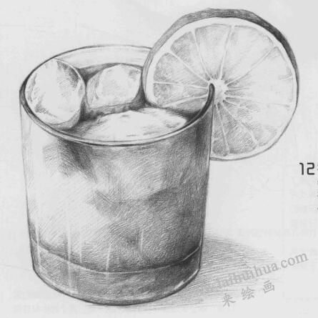 玻璃杯素描画法步骤12