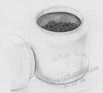 茶叶罐素描画法步骤09