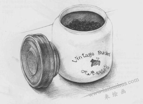 茶叶罐素描画法步骤12
