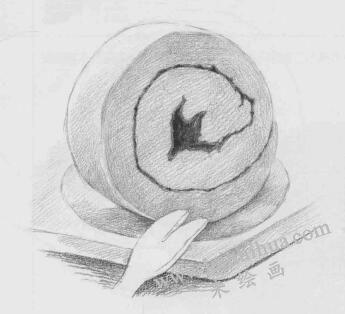 蛋糕素描画法步骤05