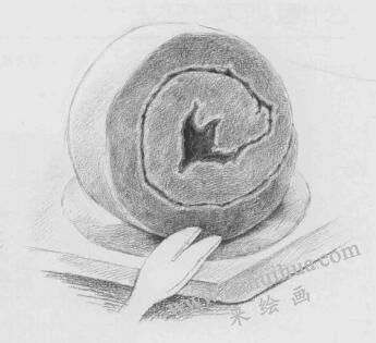 蛋糕素描画法步骤06