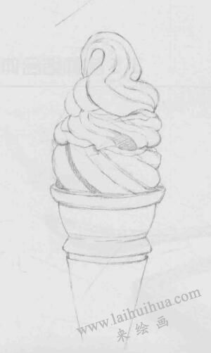 冰激凌素描画法步骤03