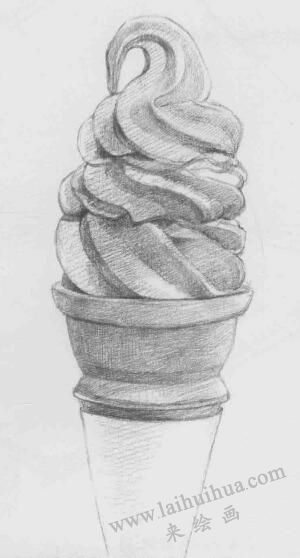 冰激凌素描画法步骤07